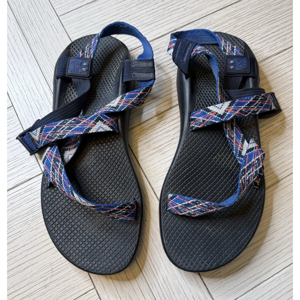 Chaco Z/1 Classic Sandals Womens Sz 10 Festival Collection Black Blue Shoes Boho